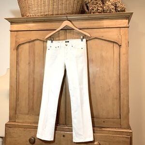 J.Crew stretch hipslung white denim
